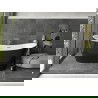Mexen Montana laisvai stovinti vonia 170 x 80 cm, balta/juoda, šlifuotas auksas - 52011708075-55