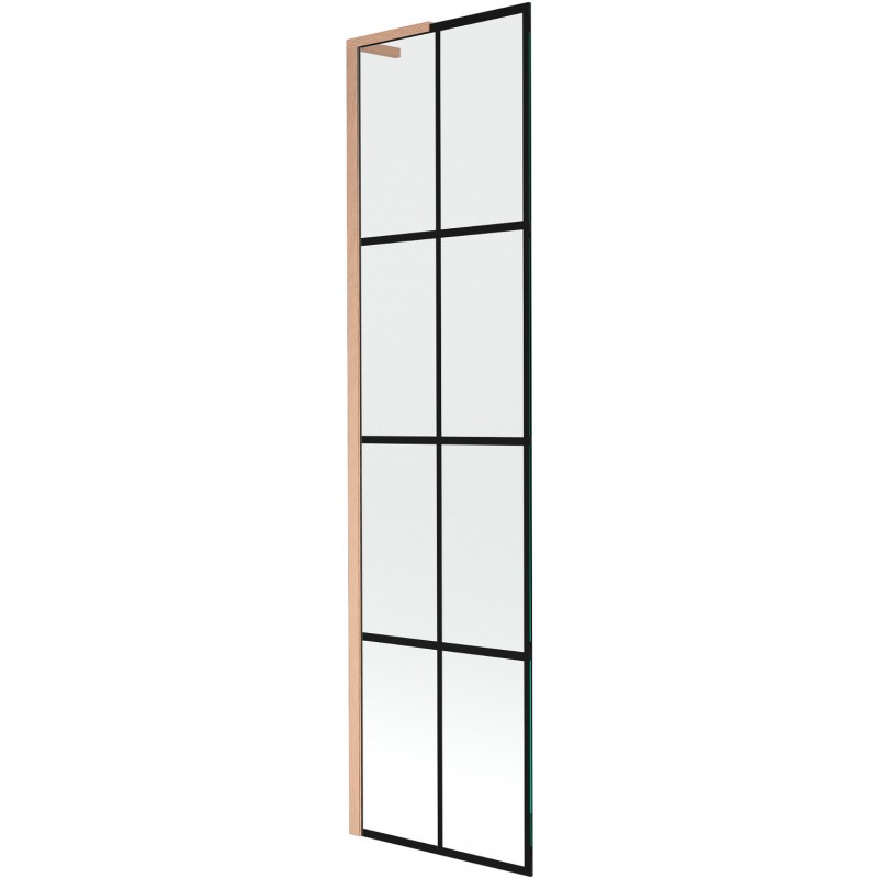 Mexen Next L vonios sienelė 1-durų 50 x 150 cm, juodas raštas, šlifuotas varis - 895-050-000-03-77-65