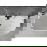 Mexen Oval laisvai pastatoma prie sienos vonia 150 x 75 cm, balta/juoda, juodas persipylimas - 52671507575-70