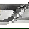 Mexen Montana laisva vonia 170 x 80 cm, balta/juoda, užlieti šviesiai pilka šlifuota - 52011708075-66