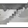 Mexen Oval laisvai pastatoma prie sienos 140 x 75 cm, balta/juoda, persipylimo ginklų metalo - 52671407575-95