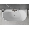 Mexen Oval vonia laisvai stovinti 150 x 75 cm, balta/juoda, brushed nickel - 52671507575-97