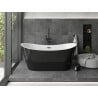 Mexen Montana laisva vonia 170 x 80 cm, balta/juoda, juodas nutekėjimas - 52011708075-70