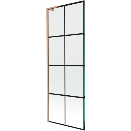 Mexen Next L vonios pertvara su vienu durelių varčia 70 x 150 cm, juodas raštas, šlifuotas varis - 895-070-000-03-77-65