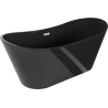 Mexen Montana laisvai pastatoma vonia 170 x 80 cm, juoda, baltas persipylimas - 52011708070-20
