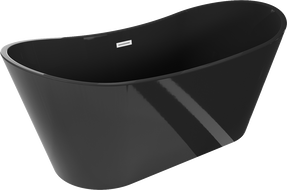 Mexen Montana laisvai pastatoma vonia 170 x 80 cm, juoda, baltas persipylimas - 52011708070-20