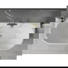 Mexen Oval vonios kambario montažinė laisvai stovinti 170 x 80 cm, balta/juoda, auksinis perpildymas - 52671708075-50