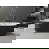 Mexen Oval vonios kambario netinkama prie sienos 160 x 80 cm, balta/juoda, gun metal perpildymas - 52671608075-95
