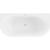 Mexen Oval vonios kambarys, laisvai pastatomas, prie sienos 170 x 80 cm, balta/juoda, šveitimo nikelis - 52671708075-97