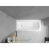 Mexen Vega stačiakampė vonia 170 x 70 cm su apdaila ir vieno sparno 80 cm pertvara, permatoma, chromas - 550117070X9008010100