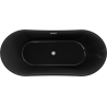 Mexen Montana laisvai pastatoma vonia 170 x 80 cm, juoda, šlifuotas nikeliuotas persipylimas - 52011708070-97