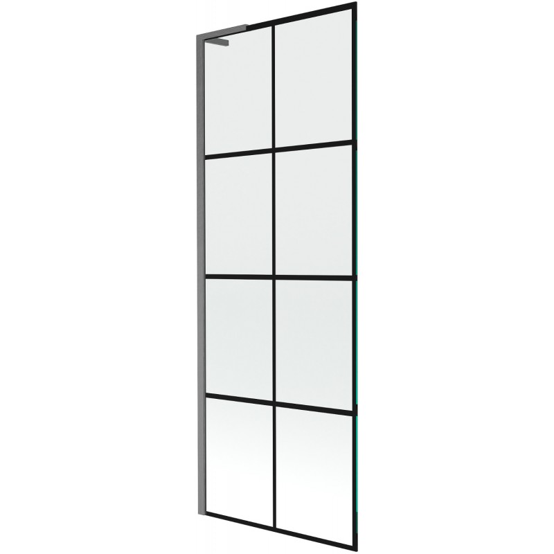 Mexen Next L vonios sienelė 1-duris 70 x 150 cm, juodas tinklelis, šlifuotas tamsiai pilkas - 895-070-000-03-77-66