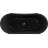 Mexen Montana laisvai pastatoma vonia 170 x 80 cm, juoda, perpildymo rožinis auksas - 52011708070-60