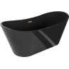 Mexen Montana laisvai pastatoma vonia 170 x 80 cm, juoda, perpylimas rožinio aukso - 52011708070-60