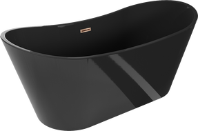 Mexen Montana laisvai pastatoma vonia 170 x 80 cm, juoda, perpildymo rožinis auksas - 52011708070-60