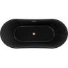 Mexen Montana laisvai pastatoma vonia 170 x 80 cm, juoda, šlifuota vario perpylimo sistema - 52011708070-65