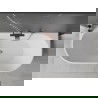 Mexen Oval vonios kambarys laisvai pastatomas 180 x 80 cm, balta/juoda, šlifuotas varis - 52671808075-65