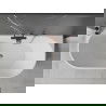 Mexen Oval vonios kriauklė laisvai pastatoma prie sienos 180 x 80 cm, balta/juoda, rožinė auksinė perlaša - 52671808075-60