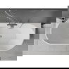 Mexen Oval laisvai pastatoma prie sienos vonia 180 x 80 cm, balta/juoda, nikeliuota perdanga - 52671808075-97