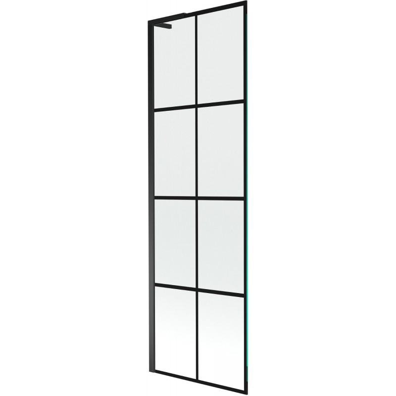 Mexen Next L vonios užuolaida 1 dalių 60 x 150 cm, juodas raštas, juodas - 895-060-000-03-77-70