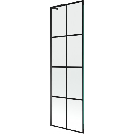 Mexen Next L vonios užuolaida 1 dalių 60 x 150 cm, juodas raštas, juodas - 895-060-000-03-77-70