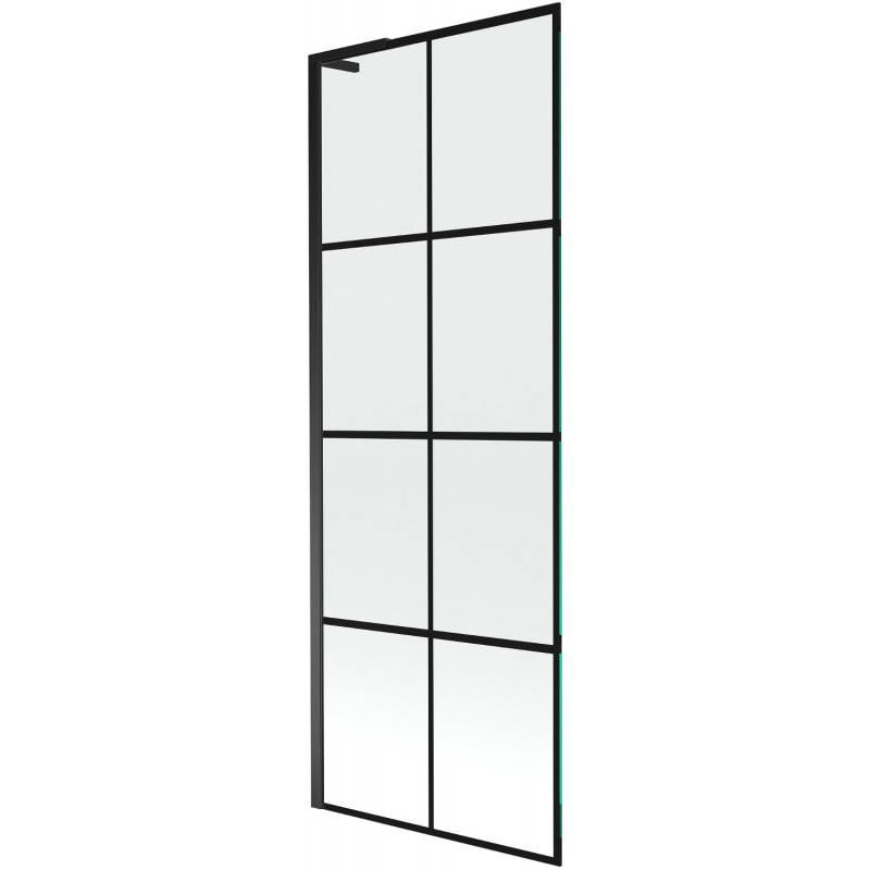 Mexen Next L vonios ekranas, viena dalis, 70 x 150 cm, juodas raštas, juodas - 895-070-000-03-77-70