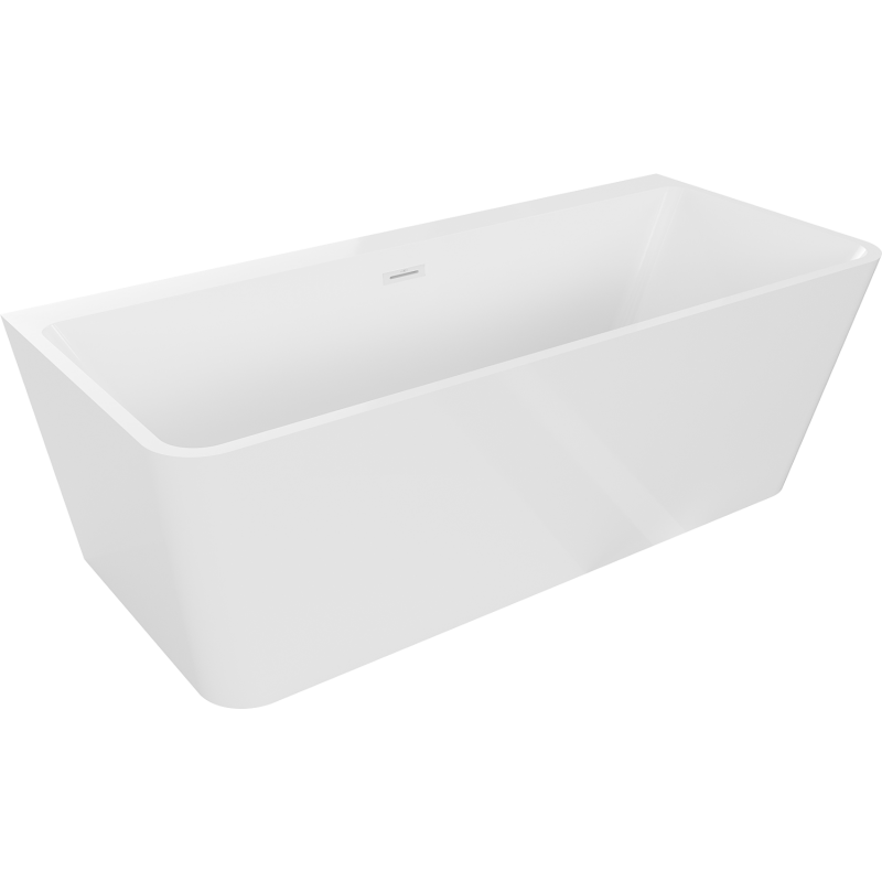 Mexen Volta laisvas prie sienos montuojamas vonia 150 x 75 cm, balta, baltas perteklius - 51131507500-20