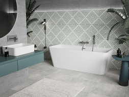 Mexen Volta laisvas prie sienos vonia 150 x 75 cm, balta, gun gray šveitimo perviršis - 51131507500-66