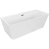 Mexen Volta laisvas prie sienos montuojamas vonia 150 x 75 cm, balta, juodas perpilu - 51131507500-70