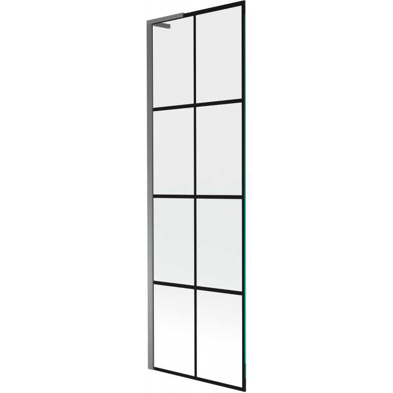 Mexen Next L vonios ekranas, vienos dalies, 60 x 150 cm, juodas raštas, „gun metal“ - 895-060-000-03-77-95