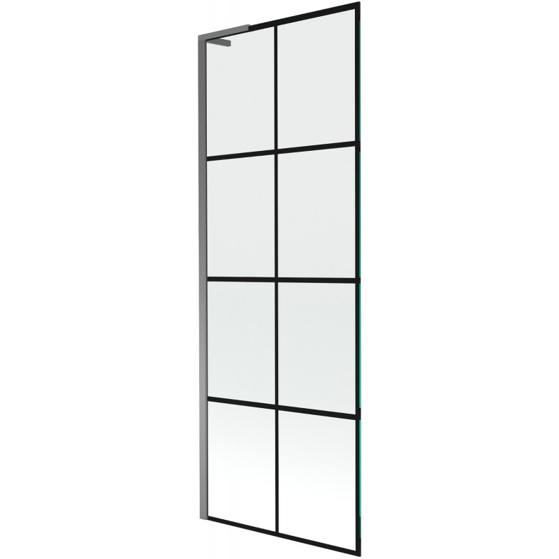 Mexen Next L vonios pertvara, vienos dalies, 70 x 150 cm, juodas raštas, pistoletinis metalas - 895-070-000-03-77-95