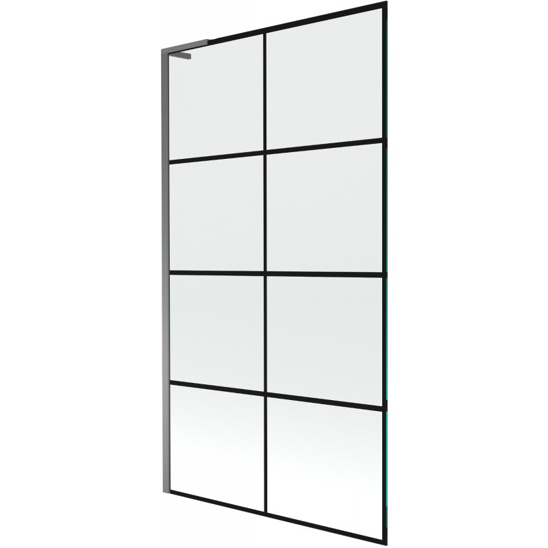 Mexen Next L vonios pertvara su 1 sparnu 100 x 150 cm, juodas tinklelis, gun metal - 895-100-000-03-77-95