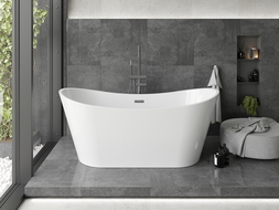 Mexen Montana laisvas vonia 180 x 80 cm, balta, gun metal perpildymas - 52011808000-95