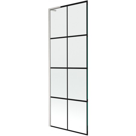 Mexen Next L vonios pertvara 1-durų, 70 x 150 cm, juodas raštas, šepečiuotas nikelis - 895-070-000-03-77-97