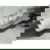 Mexen Volta laisvai pastatoma prigludusi vonia 150 x 75 cm, balta/juoda, chromuotas persipylimas - 51131507575-01