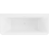 Mexen Volta laisvas prie sienos statomas vonia 150 x 75 cm, balta/juoda, balta perpildymo anga - 51131507575-20
