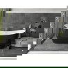 Mexen Montana vonios kambario laisvas 180 x 80 cm, balta/juoda, chromo perpildymo - 52011808075-01