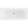 Mexen Volta laisva prie sienos vonia 150 x 75 cm, balta/juoda, auksinis perpiltas - 51131507575-50