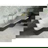 Mexen Volta laisva prie sienos vonia 150 x 75 cm, balta/juoda, auksinis perpiltas - 51131507575-50
