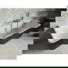 Mexen Volta laisva prie sienos vonia 150 x 75 cm, balta/juoda, rožinė auksinė - 51131507575-60