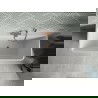 Mexen Volta laisvai pastatoma prie sienos vonia 170 x 75 cm, balta/juoda, persipylimas rožinis auksas - 51131707575-60