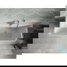Mexen Volta vonios kambarys prie sienos 150 x 75 cm, balta/juoda, šlifuoto vario perpildymas - 51131507575-65
