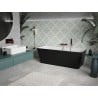 Mexen Volta laisvas šoninis vonia 170 x 75 cm, balta/juoda, šlifuota varinė perdanga - 51131707575-65