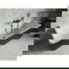 Mexen Volta laisvas prie sienos 150 x 75 cm, balta/juoda, juodas perteklius - 51131507575-70