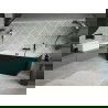 Mexen Volta laisvas prie sienos 150 x 75 cm, balta/juoda, juodas perteklius - 51131507575-70