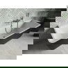 Mexen Volta laisvas prie sienos vonia 150 x 75 cm, balta/juoda, gun metal perteklius - 51131507575-95