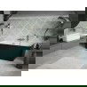 Mexen Volta laisvas prie sienos montuojamas vonia 170 x 75 cm, balta/juoda, gun metal perteklius - 51131707575-95