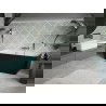 Mexen Volta laisvas prie sienos montuojamas vonia 150 x 75 cm, balta/juoda, šlifuoto nikelio nutekėjimas - 51131507575-97