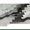 Mexen Volta atskirai pastatoma prie sienos 170 x 75 cm vonia, balta/juoda, nikeliuotas perpylimas - 51131707575-97