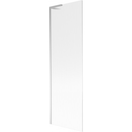 Mexen Next L vonios ekranas, 1 durų, 60 x 150 cm, dryžuotas, chromas - 895-060-000-03-09-01